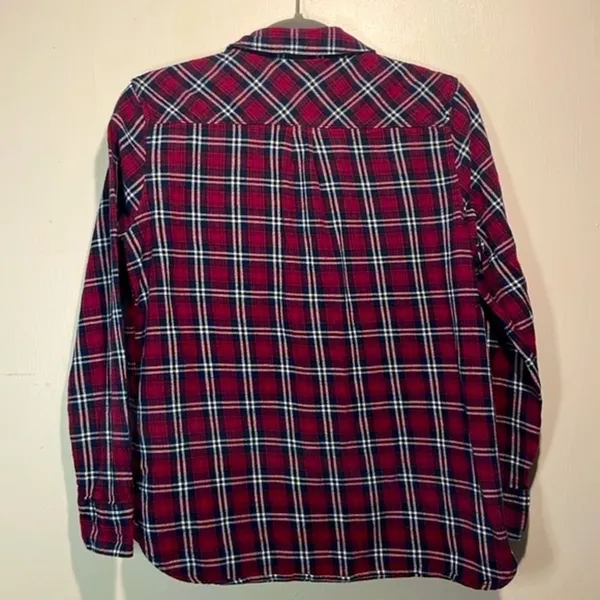Woolrich- 100% Cotton Plaid Flannel Full Button Down Long Sleeve- Size L - Image 2