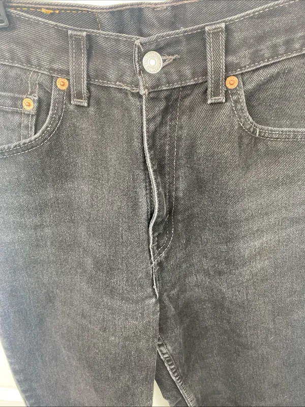 Vintage Levis Jeans 512 Slim Fit Tapered Leg Made USA Womens 8M Black - Image 4