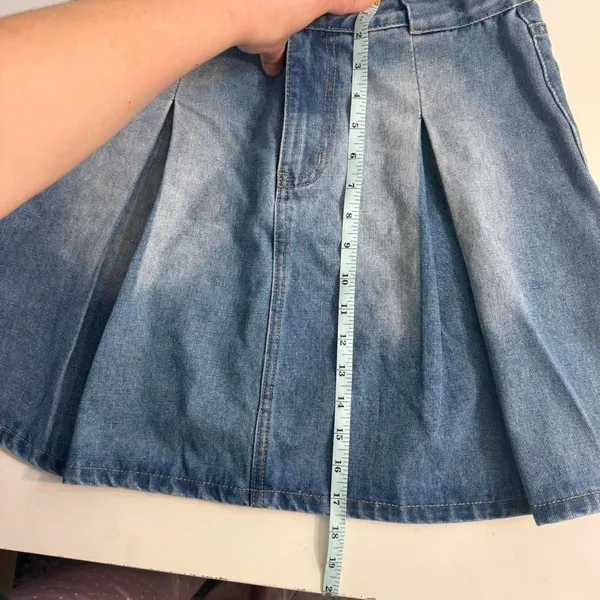 Airz blue denim pleated skirt - Image 6