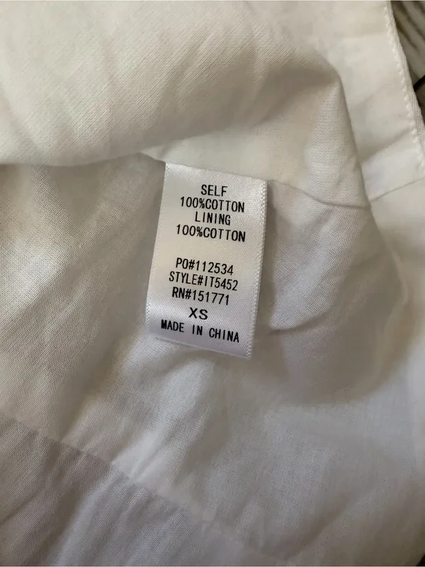 Anthropologie NWT Le Lis Luana Asymmetrical Cotton Minimalistic Neutral Top size xs - Image 10