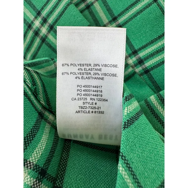 Aritzia Sunday Best Kelly Green, Black & White Pleated Mini Skirt - Image 9