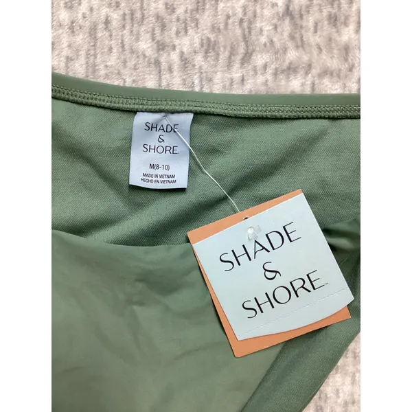 Shade‎ & Shore Women Green Side-Tie Bikini Bottom Medium 8-10 PID-5G548L - Image 2