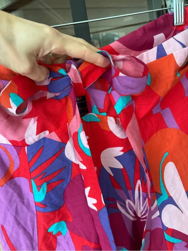 Petal and Pup Halter Maxi Dress colorful tropical Strawberry Abstract print midi vacation - Image 7