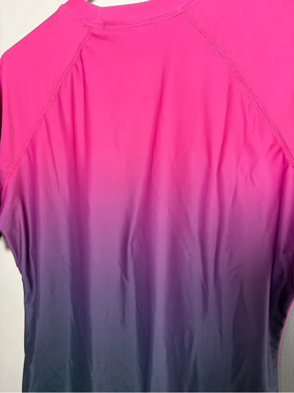 Women’s Pink Ombre Swim Rash Guard - Unbranded - Image 3
