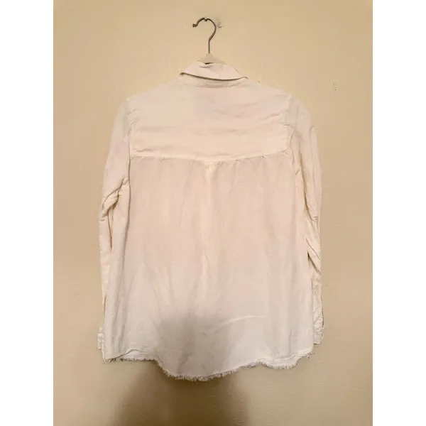 Show Me Your Mumu Frayed Hem‎ Cream The Layer Shirt Size S - Image 6