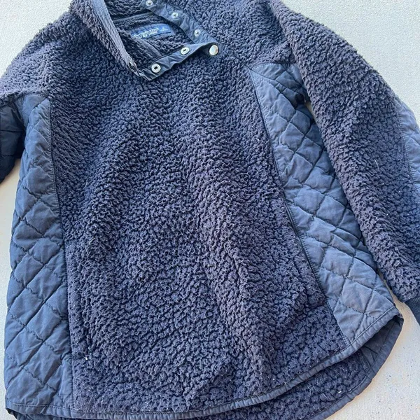 Abercrombie & Fitch small‎ blue sherpa pullover - Image 6