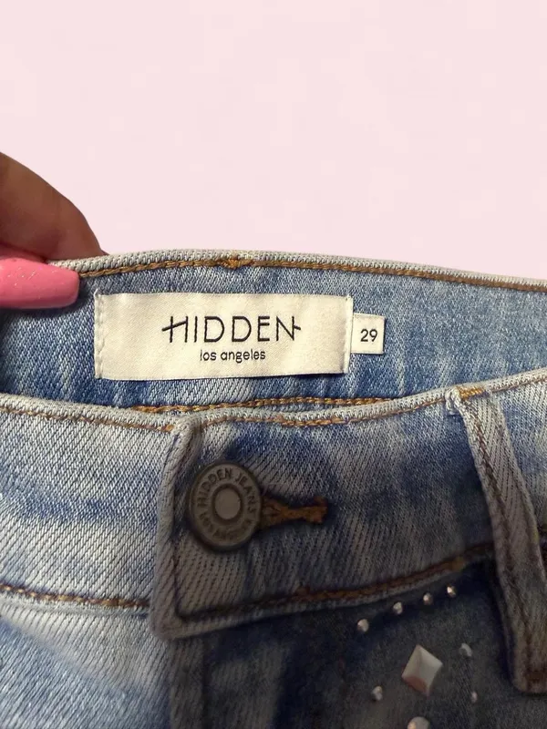 Hidden Jeans Light Blue Wide-Leg Jeans with Stud Accent - Image 5