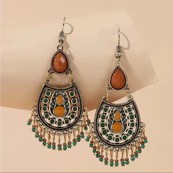 Bohemian Beaded Gypsy Tassel Drop‎ Earrings - Image 10