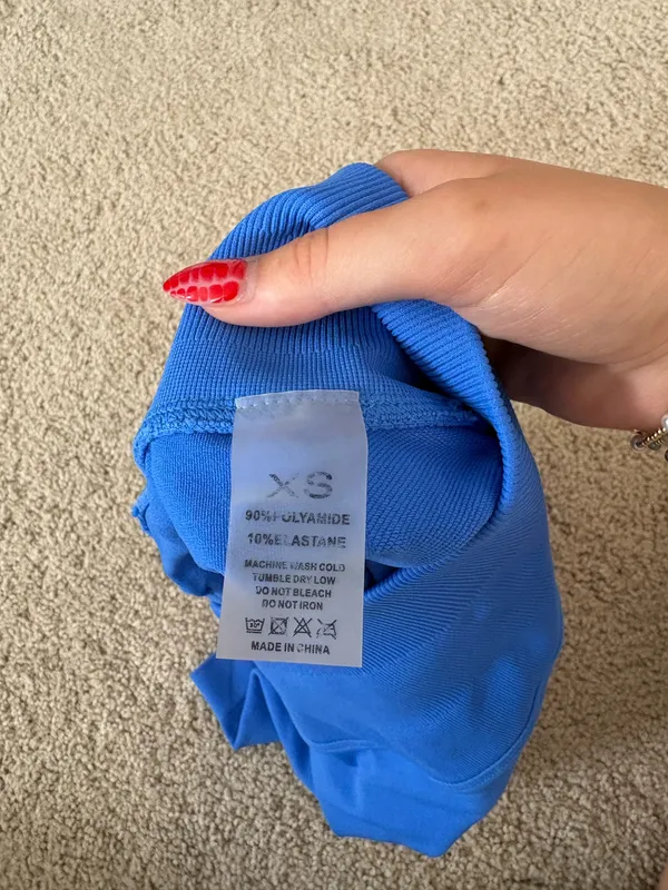 Blue Amazon Butt Scrunch Biker Shorts Size XS - Image 3