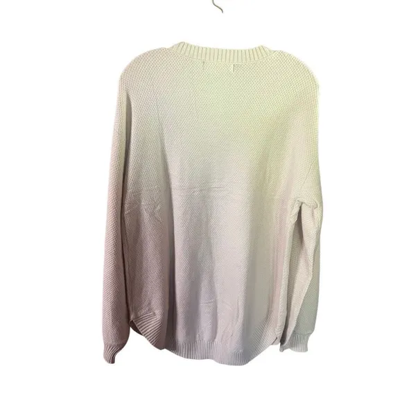 MEROKEETY Women's Long Sleeve Crew Neck sweater Knit Beige Sz M NWT - Image 2