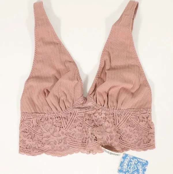 Free People NWT Teagan Bralette In Strawberry Nude - Image 3