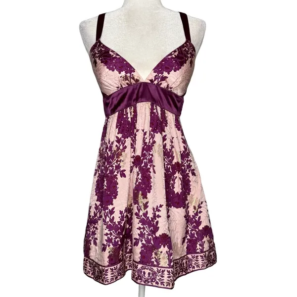 Vintage 90s‎ Y2K Tracy Reese S Silk Floral Blouse Top Babydoll Fairy Whimsigoth - Image 3