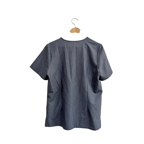 FIGS Catarina Scrub Top‎ Gray Medical Uniform Pocket Size L - Image 2