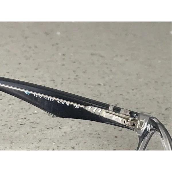 Ray-Ban RB 1530 3529 46-16-125 Black Crystal Full Rim Eyeglasses Frames ONLY - Image 8