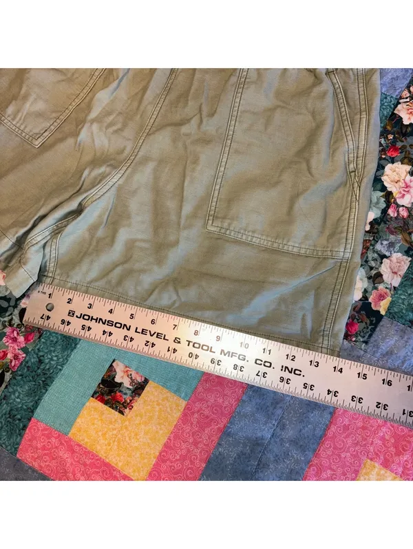 J.Crew $65 Women's L Olive Green Casual Comfort Stretch Summer Camp Shorts - Image 9