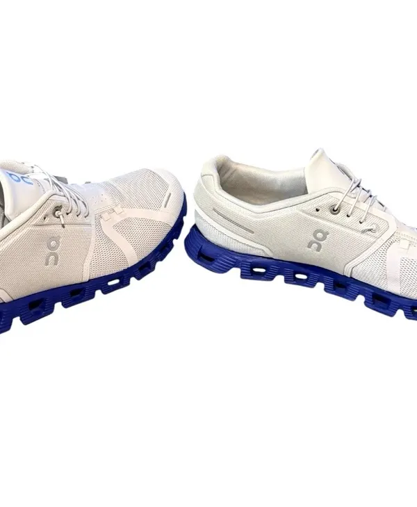 On Cloud 5 Men’s Running Sneakers Low Top Mesh Lace-Up Frost/Indigo 59-98535 - Image 10