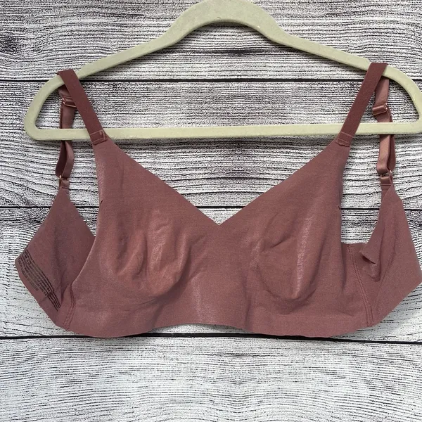PINK Victoria’s Secret mauve pink seamless unlined bralette size large - Image 6