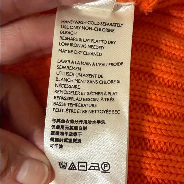 Free People Womens Snow Drop Cardigan in orange knit Small - Image 12