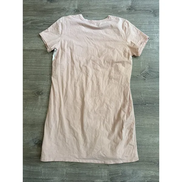 Guess Big Bling Logo T-Shirt Dress L Pink Rose‎ Quartz Pink Women's Summer - Image 8
