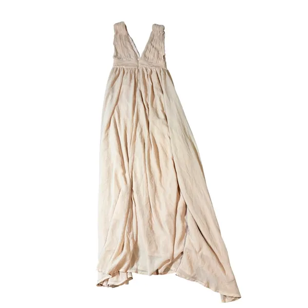 NEW Lulus Size Small Heavenly Hues Maxi‎ Dress Cream Blush Formal Flowy - Image 9