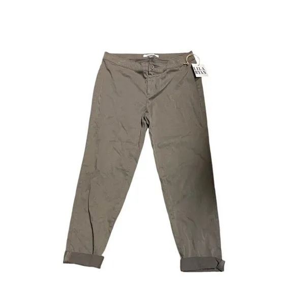 Lila Ryan NWT Size 8 Medium Women Steel Grey Zuri Tapered Trouser Pants - Image 5