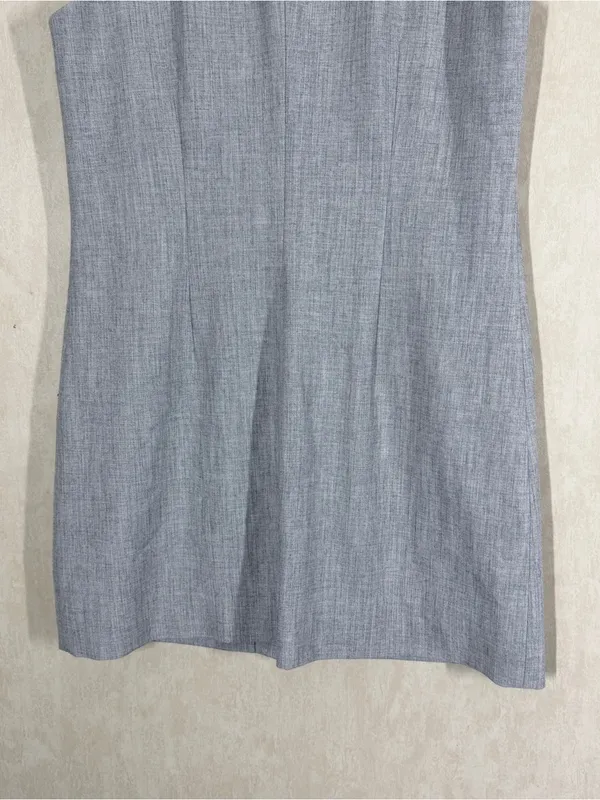 NWT Abercrombie & Fitch Women’s Mara High-Neck Vest Mini Dress Heather Grey S - Image 7