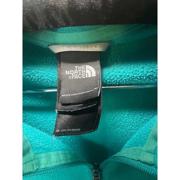 The North Face Womens XL TKA 100 Glacier Quarter Zip Fleece Pullover Teal Blue - Image 3