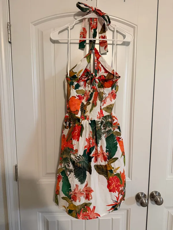 Gianni Bini Floral Halter Mini Dress - Image 4