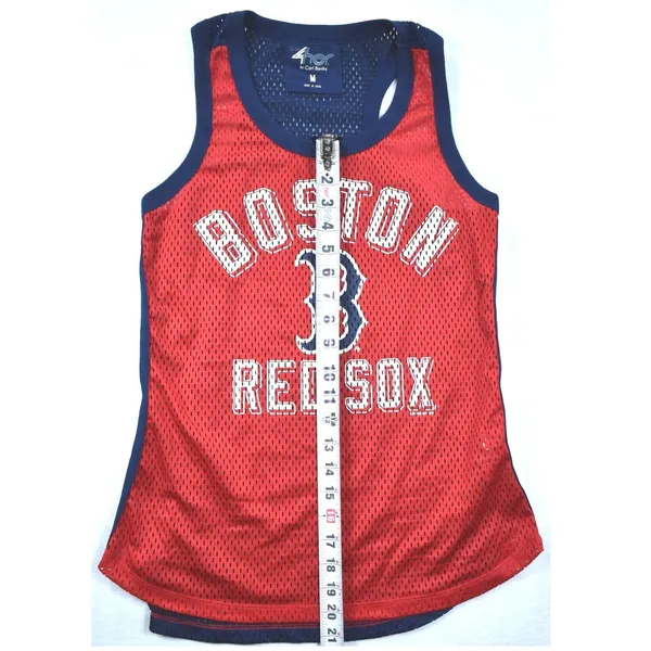 G-III 4her Boston Red Sox Tank Top Womens Medium Red Navy Mesh Racerback62HAR810 - Image 4