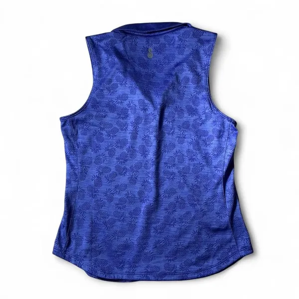 Tommy Bahama IslandZone Sleeveless Polo Shirt XS Blue‎ Pineapple Print Golf - Image 2