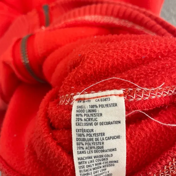 American Eagle Fleece Hoodie Women XL Infrared Lined Y2K‎ Full Zip - Image 4