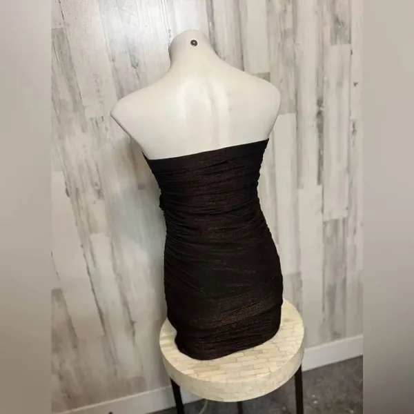 Missguided Brown and gold dress - Image 4