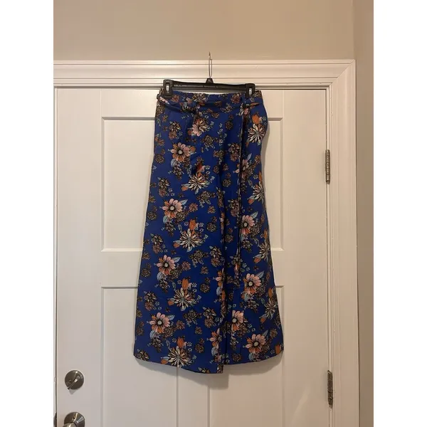 MODCLOTH Womens High Vibration Energy Crop Wide Leg Pants Size Small Linen Blend - Image 7