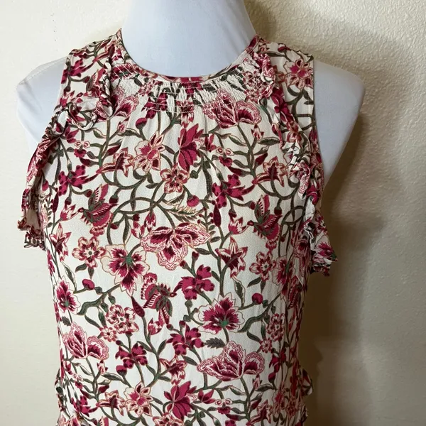 Sundance Amandine Garden Ruffled floral Maxi Dress WOMENS MEDIUM - Image 3