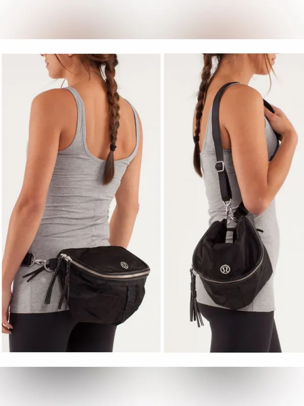 Lululemon Good Fortune Crossbody Shoulder Fanny Bag Black - Image 3