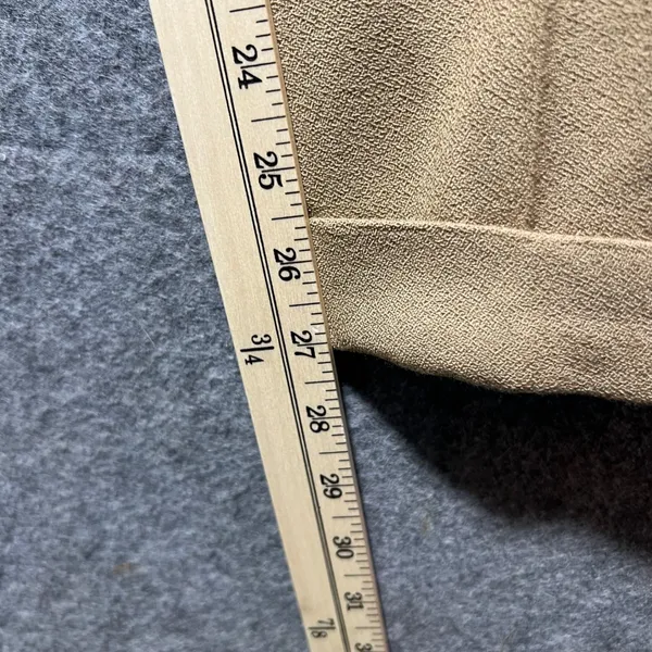 Express Vintage‎ 90s 3 Piece Suit Set 9/10 Camel Tan Wool Blend Blazer Pant Skirt Lined - Image 9