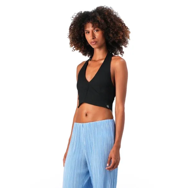 NWT XS Calvin Klein Women’s Plisse Pull On Pants Trousers Moderate Blue Pleated - Image 3