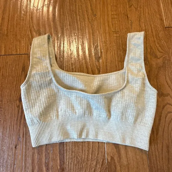 Amazon ribbed seamless workout set size small leggings bra taupe - Image 7