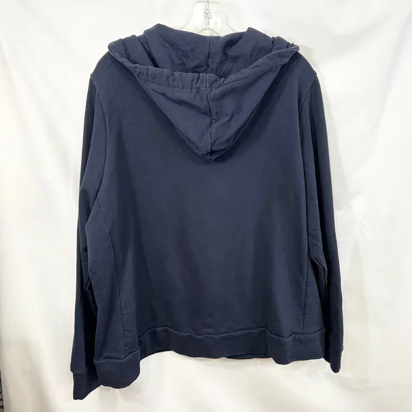 Avenue Plus Size 22/24 Hoodie Full Zip Up Jacket Athleisure Navy Blue Terry D - Image 2