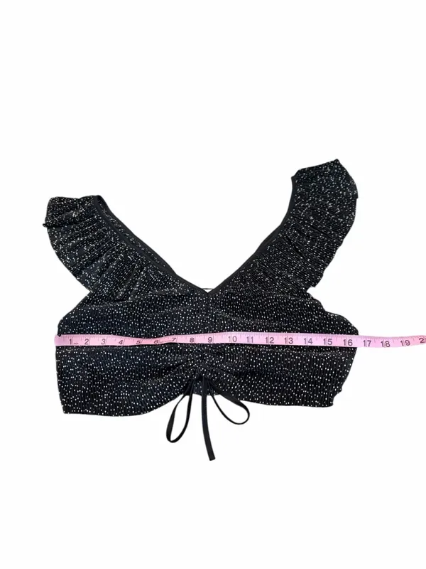 ZARA polkadot pleated crop top - Image 4
