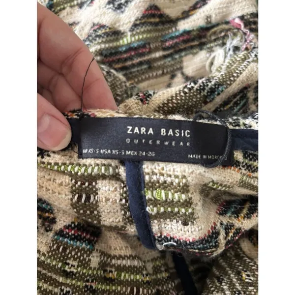 Zara Basic Outerwear Fringe Cardigan Southwestern Size XS-S - Image 13