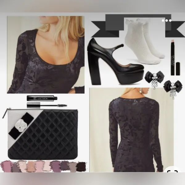 Free People Lotta Love Black Slip Dress - Image 3