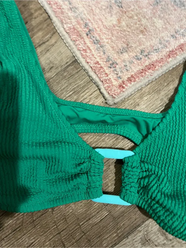 Aerie Green Textured Scoop Bralette Top - Image 4