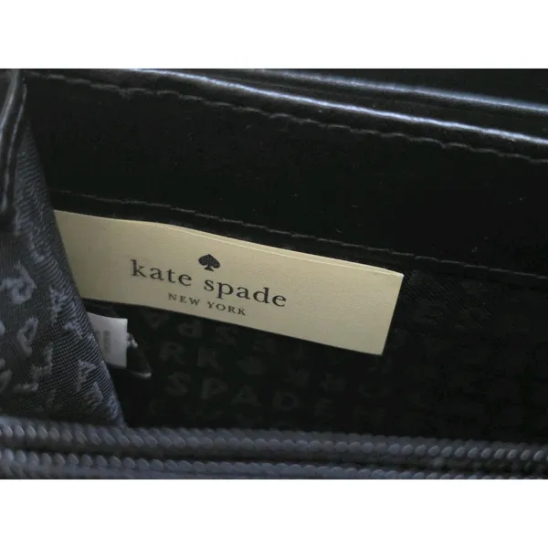 Kate Spade New York Wallet Black Pebble Leather Clamshell Zip Around Card Holder - Image 4