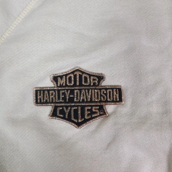 Harley-Davidson Womens Medium‎ Embroidered Vintage Activewear Jacket Tan - Image 4