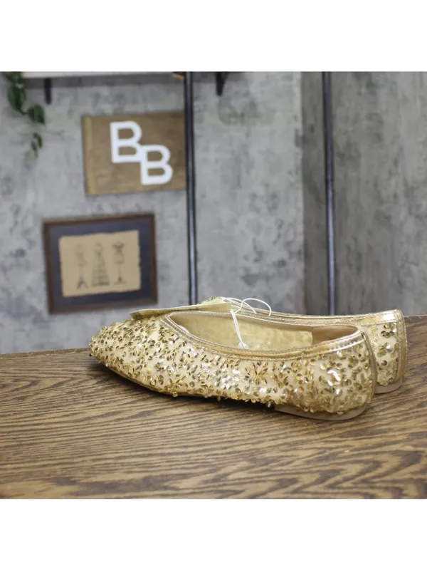 NWT A New Day Womens Sammie Ballet Flats 94685491 Gold Yellow 10M - Image 3