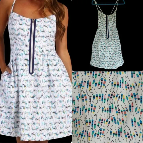 Lilly Pulitzer Sz 2 Oh Buoy Alexi Nautical Mini‎ Dress Beachy Cottagecore Whimsy - Image 2