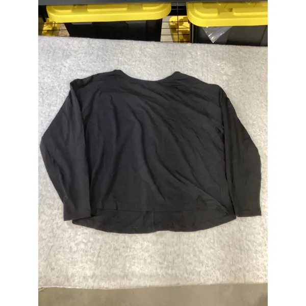 Members Mark Womens‎ Long Sleeve Active Tee Black Keyhole Back Large SW3203 NWT. - Image 2