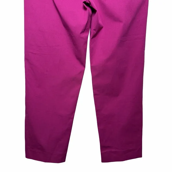 J.Crew‎ Kallie Pant Womens 8 Fuchsia Hot Pink Straight Ankle Career Stretch NWT - Image 9