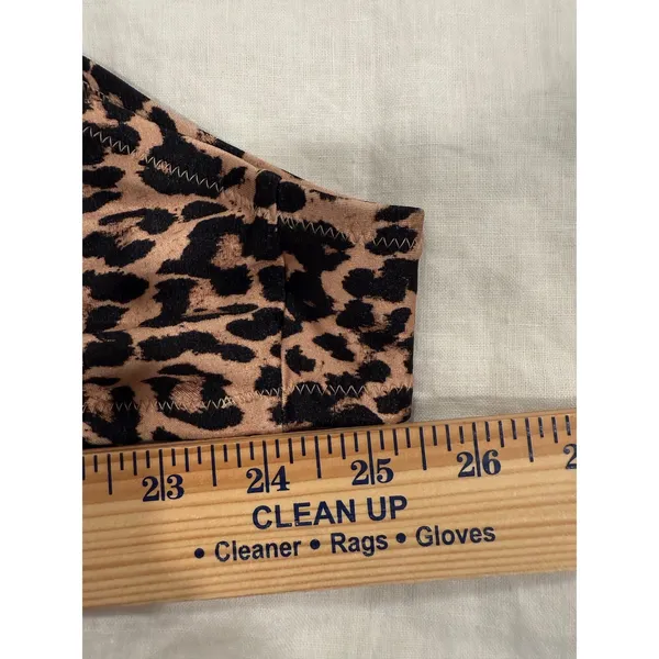 Victoria Secret NWT Swimsuit Womens Large Black Leopard Plunge Neck Boho Beach - Image 9